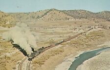 Vintage Chrome Postcard - Denver & Rio Grande Western Locomotives 491 & 492 picture