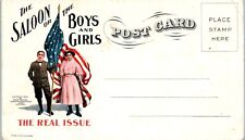 1908 The Saloon or the Boys and Girls Prohibition Temperance Postcard picture