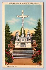Dickeyville WI- Wisconsin, Crucifixion Group In Cemetery, Vintage Postcard picture