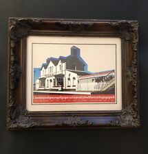 Unique 1869 Photo Illustration. British Train Station. Gorgeous Carved Frame.  picture