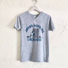Made In The Usa Vintage Artex Snoopy Lacrosse Print Short Sleeve T-Shirt picture