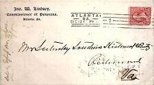 Commissioner of Pension Atlanta Georgia Envelope 1900 picture