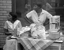 1935 African American Women Selling Cake Vintage Old Photo 8.5