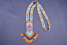 Vintage Native American Eagle Arrow Seed Bead Necklace,Colorful,Mint Cond,K7 picture