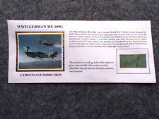 German Nazi Messerschmitt ME 109 Cammo Fabric Airplane skin from a crashed 109G picture