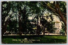 Central Park Showing California Club Los Angeles CA California Postcard Stamped picture