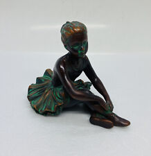 Rare Ballerina Girl Sitting On Floor Figurine 5” Resin Handmade Art Decor X picture