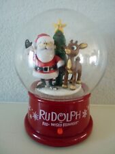 Gemmy Rudolph the Red Nosed Reindeer Waterless Snow Globe Light Music Motion picture