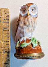LA1 - 02. Staffordshire Enamels, Perched Owl, Chelsea Bobbonnieres, Pill Box? picture
