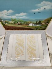 Embroidered Pillowcases His and Hers Vintage Original Box w Artwork * LOOK * picture