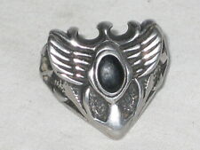 pre-owned ring men's Military Army ? detail trident arrow ? black oval eagle ? picture