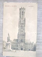 BRUGES -BRUGGE BELGIUM LE BEFFROI HALLETOREN TOWER POSTCARD C1910S picture