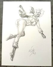 Ed Coutts Power Girl Pencil Commission 9X12 picture