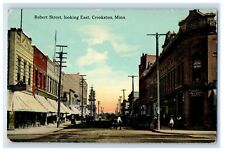 1912 Robert Street Looking East Scandia Bank Crookston Minnesota MN Postcard picture