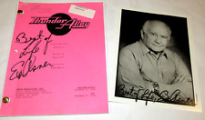 VINTAGE 1994 ED ASNER SIGNED 'THUNDER ALLEY' SCRIPT & PHOTO AUTOGRAPHED TV picture