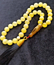 Natural Baltic Amber Islamic Prayer Beads Misbaha Tasbih Rosary 20g 33 Beads picture