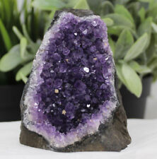 Stunning VERY LARGE Amethyst Cut Base Cluster Crystal Quartz Geode 1.1 - 1.8 lb picture