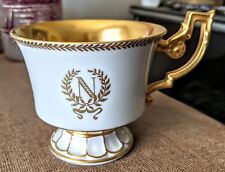 Antique Old Paris Empire Napoleon 1st  Cup Gold Gilt Imperial Laurel c1850 picture