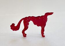Rare Red Lucite Borzoi Dog Figurine 4”Lx2.5”H Don Manning Dog Marked USA picture
