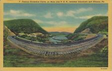 Postcard PA Famous Horseshoe Curve on Main Line Between Johnstown & Altoona, PA picture