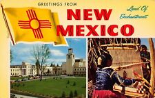 New Mexico NM Greetings From Larger Not Large Letter Chrome HSC-197 Postcard picture