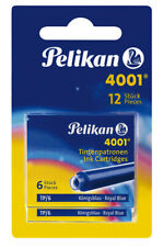 Pelikan 4001 Ink Cartridges Refills - Royal Blue - 12 Cartridges NEW picture