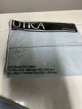 Vintage Utica by J.P. Stevens Queen Flat Sheet No Iron Percale New picture