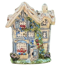 Clayworks Meadowlark Manor Blue Sky Candle Tealight House Heather Goldminc 2004 picture