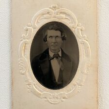 Antique Tintype Photograph Handsome Man Clean Shaven Great Head Of Hair picture