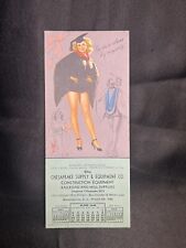 VTG 1946 K O Munson Graduate Pin-Up Calendar Ad Chesapeake Supply Baltimore picture
