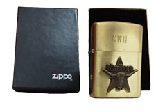 Vintage Unstruck  Brass Marlboro Zippo Lighter - Steer Head Star - June 1992 picture