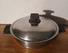 Vintage Rena Ware 7 1/4 inch 3 Ply 18-8 Stainless Skillet Pan with Lid USA picture