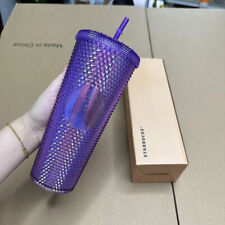 Starbucks 2023 Laser Purple Studded Tumbler Venti 24oz Cold Straw Cups Real Shot picture