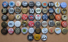 53 DIFFERENT NUMBERS ANNIVERSARY ETC CRAFT BEER BOTTLE CAPS picture