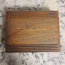 Antique Dear Diary Wooden Hinged Box picture