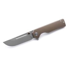 Miguron Ameight Glear Folding Knife Stonewash Bronze S90V Drop Point Titanium picture