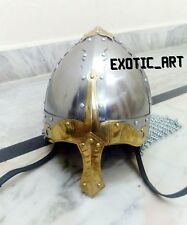 Medieval North European Viking Old Norse Fighter Armor Helmet for Christmas LARP picture