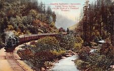 Shasta Springs CA California Train Railroad Sacramento River Vtg Postcard C31 picture