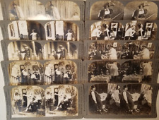 DOMESTIC SCENES ~KEYSTONE VIEW CO ~LOT of 10 Antique Stereoview Cards ~1895-1909 picture