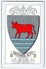 England Postcard Oxford City Bull Logo c1910 Art Nouveau Unposted Antique picture