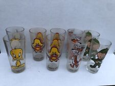 Vintage Lot Of 31 Glasses Looney Tunes Daffy Duck Tweety Bugs Bunny BK & More picture