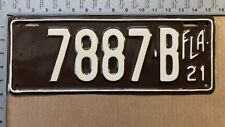 1921 Florida license plate 7887-B YOM DMV Ford Chevy Dodge 14487 picture