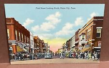 Postcard ~ UNION CITY  TN TENNESSEE ~ FIRST STREET Looking North ~ 1950's picture