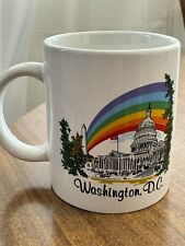 Vintage Coffee Mug Rainbow Over White House Washington DC Pride picture