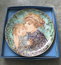 Edna Hibel 244 D Mother’s Day Plate Jessica And Kate 1989 Handpainted Collector picture