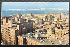 1954 Seattle Downtown with Olympic Mountains Vintage Postcard  picture