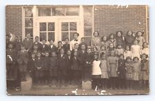 Postcard RPPC Photo School Boys Girls Teacher Period Attire c1910 AZO Potrait picture