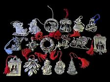 Avon Lot 17 Pewter Christmas Ornaments 95-97, 99-03, 05-13 Collectibles See Pics picture