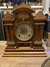 Antique Ingraham Time And Strike Clock. Cabinet #7 picture