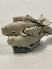 Vtg Harmony Kingdom Pod Parade Sperm Whales UK Made Marble Resin Limited /2500 picture